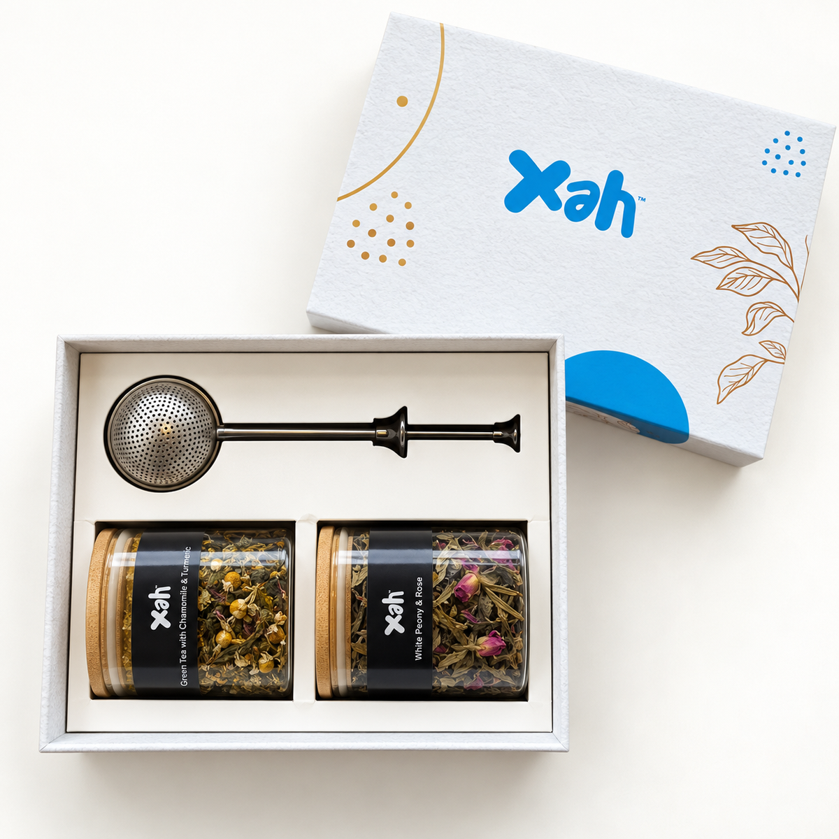 Festive Tea Gift Box – Jar Set with Strainer